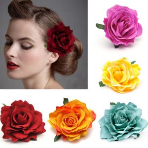 Rose Flower Hair Clip Brooch